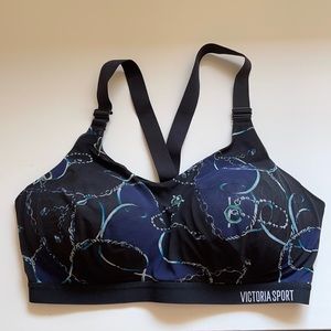36DD Victoria's Secret Black and Blue Sports Bra